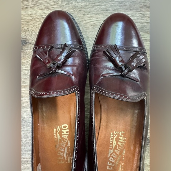 Salvatore Ferragamo Men’s Size 11 – Burgundy Leather – Made in Italy - Picture 5 of 6